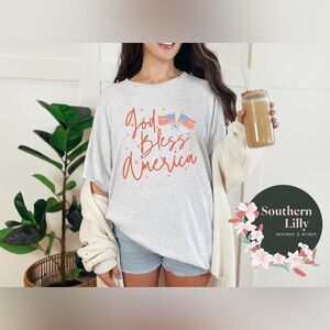 God Bless America Gildan Ash T-Shirt